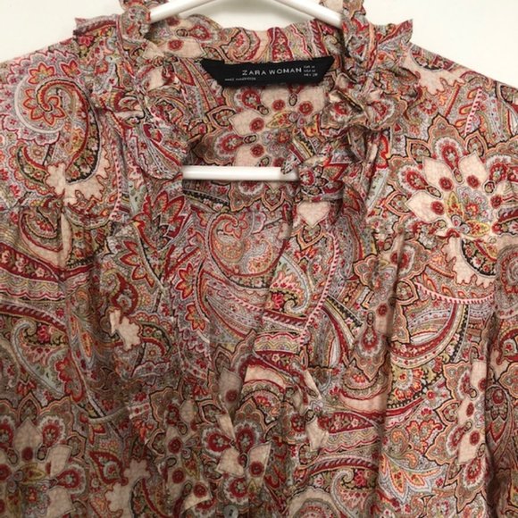 Zara Women's Paisley Blouse - Picture 3 of 6